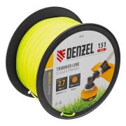 Леска для триммера круглая, 2,7мм х 151м, на DIN катушке FLEX CORD,  Denzel
