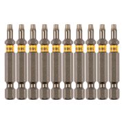 Бита TX 15х50, сталь S2, шестигранный профиль, 10 шт. Е 6,3 Denzel