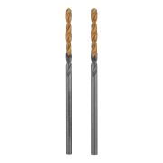Сверло спиральное по металлу 2 x 49 мм, Р6М5, Golden Tip , 2шт. Denzel
