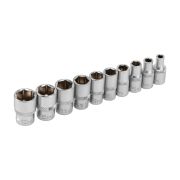 Набор торцевых головок, 1/4, шестигранные, CrV, 10 шт, 4-13 мм Stels